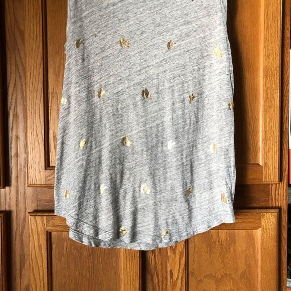 J Crew Scoop Neck Metallic Banana Heather Sleeveless Top Gray - XS - Picture 4 of 12